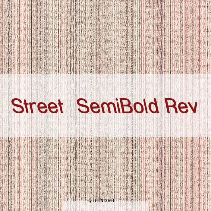 Street  SemiBold Rev example