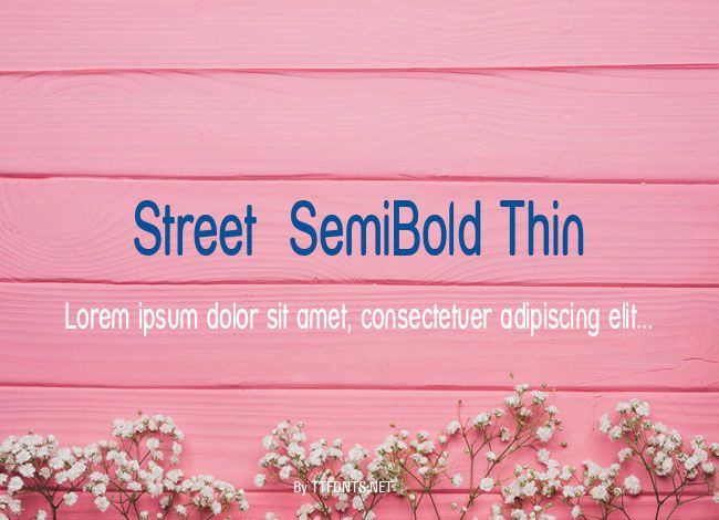 Street  SemiBold Thin example