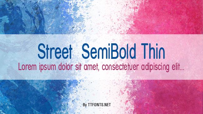 Street  SemiBold Thin example