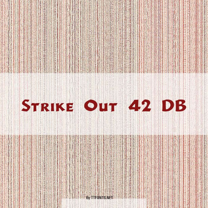 Strike Out 42 DB example