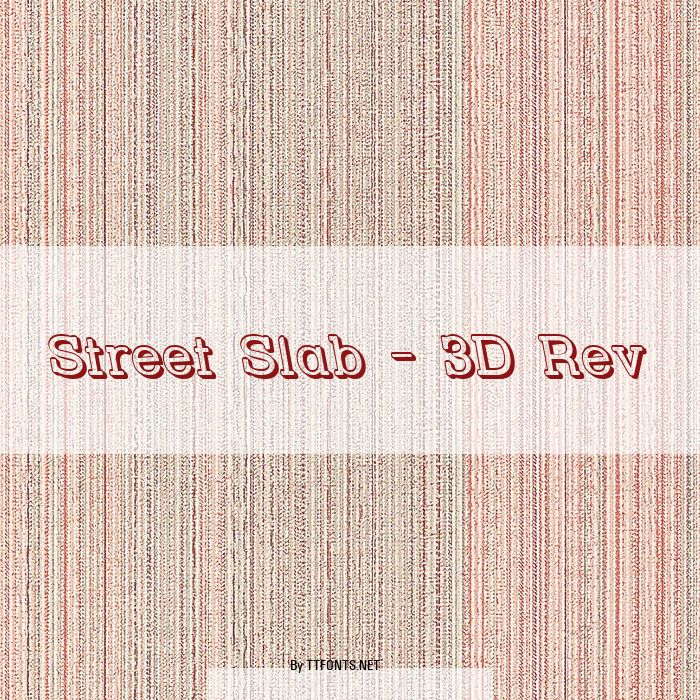 Street Slab - 3D Rev example