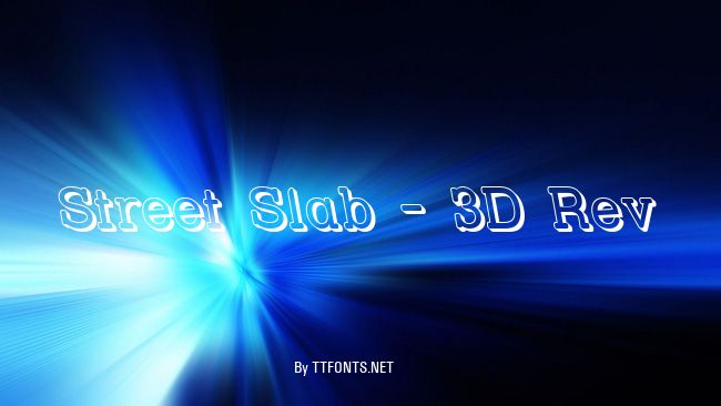 Street Slab - 3D Rev example