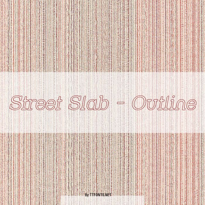 Street Slab - Outline example