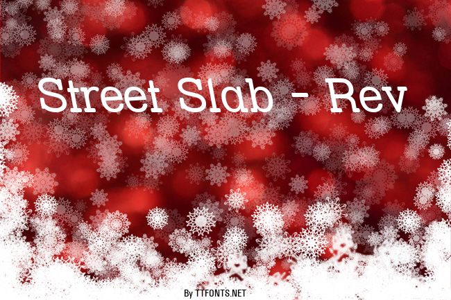 Street Slab - Rev example