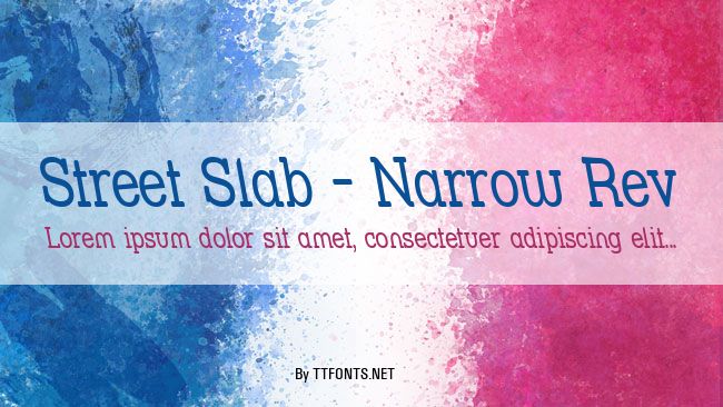 Street Slab - Narrow Rev example