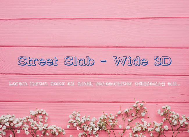 Street Slab - Wide 3D example