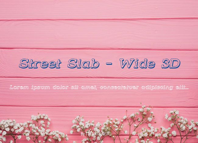 Street Slab - Wide 3D example
