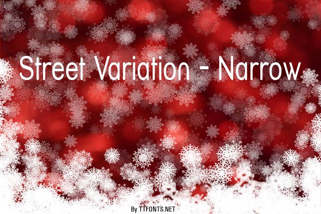 Street Variation - Narrow example