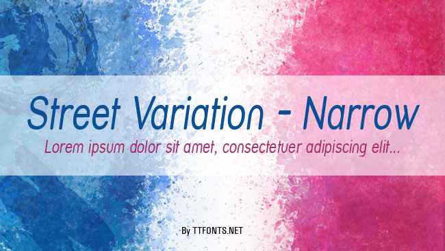 Street Variation - Narrow example