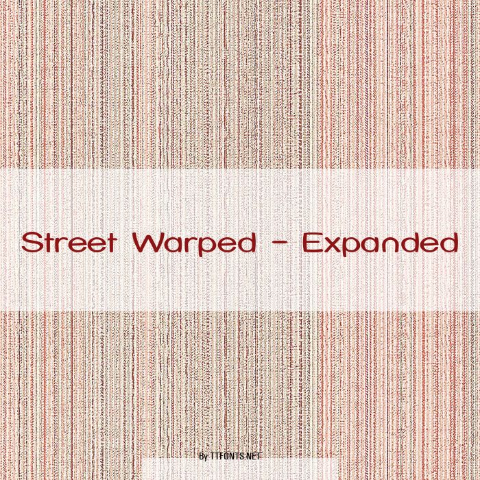 Street Warped - Expanded example