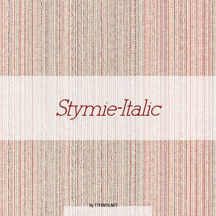 Stymie-Italic example