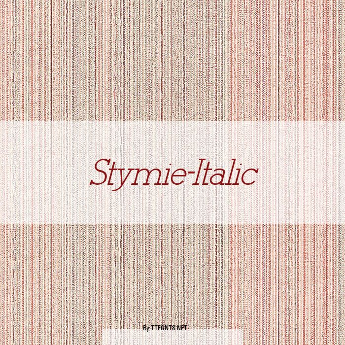 Stymie-Italic example