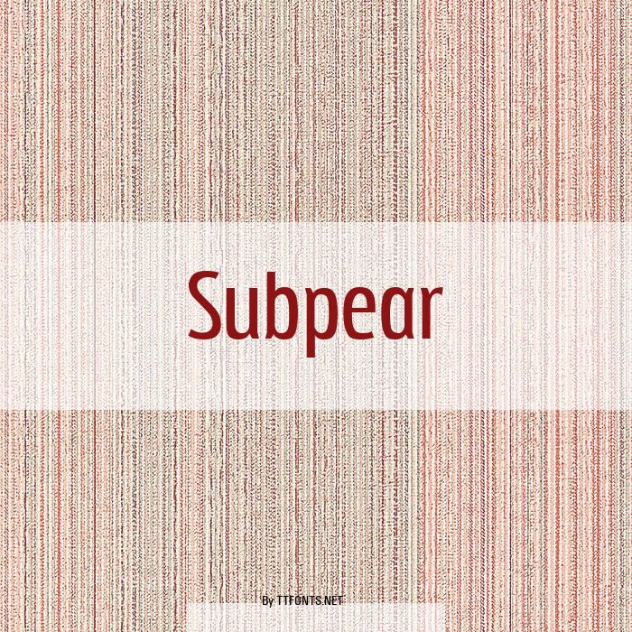 Subpear example