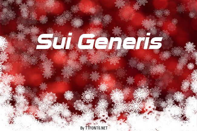 Sui Generis example