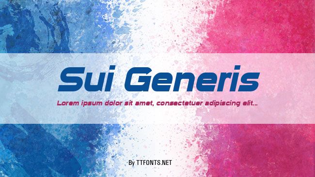 Sui Generis example