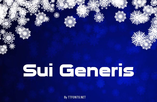 Sui Generis example