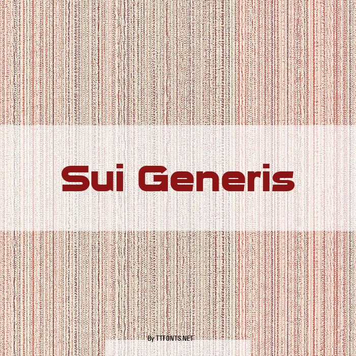 Sui Generis example