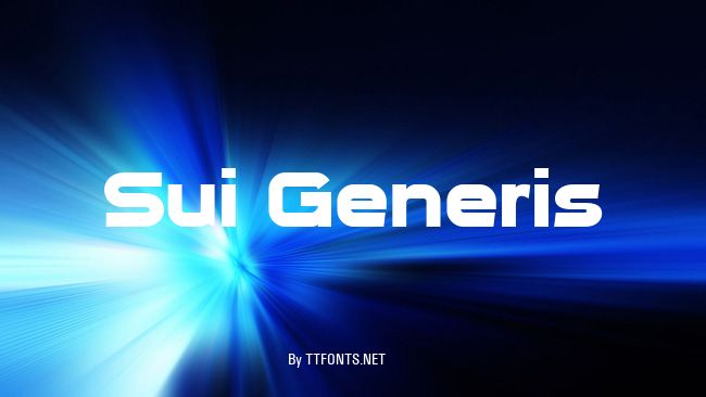 Sui Generis example
