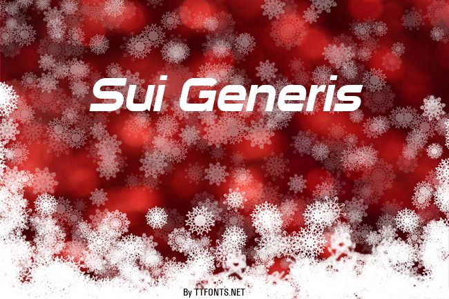 Sui Generis example