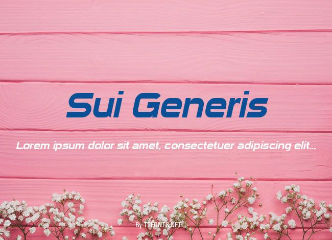 Sui Generis example