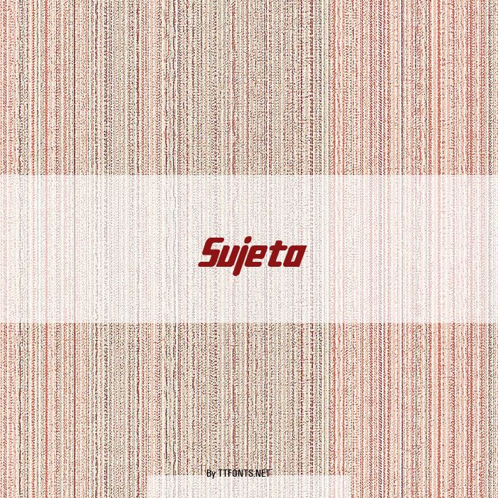 Sujeta example