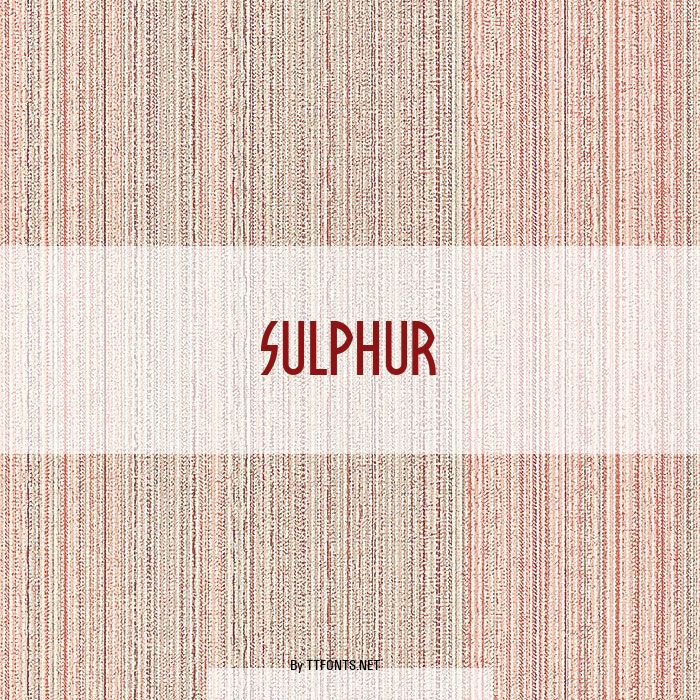 Sulphur example
