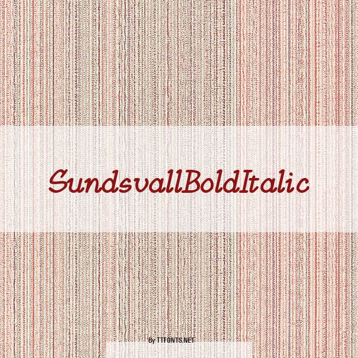 SundsvallBoldItalic example