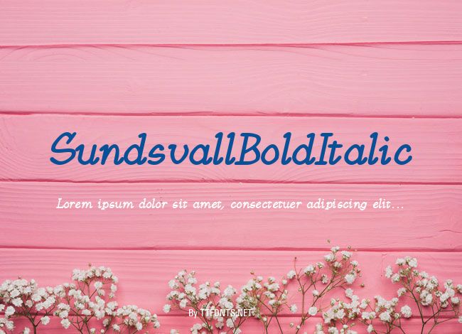 SundsvallBoldItalic example