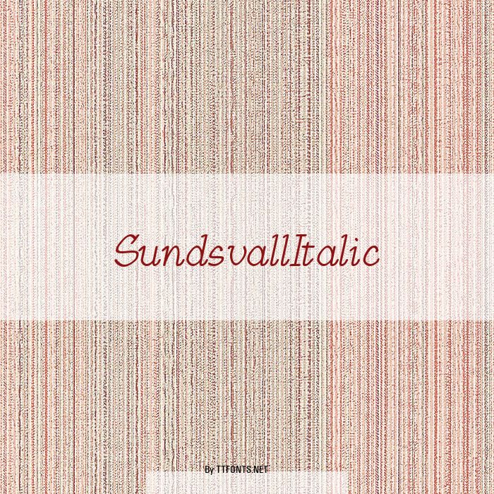 SundsvallItalic example