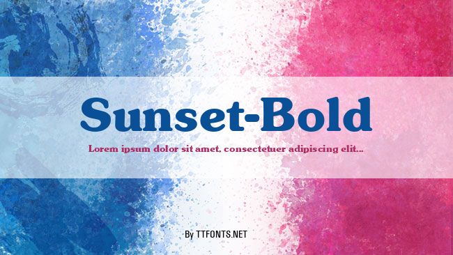 Sunset-Bold example