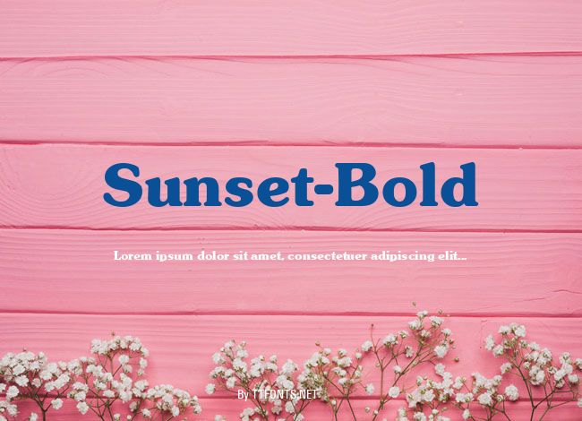 Sunset-Bold example