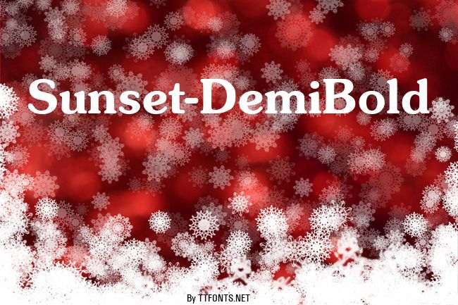Sunset-DemiBold example