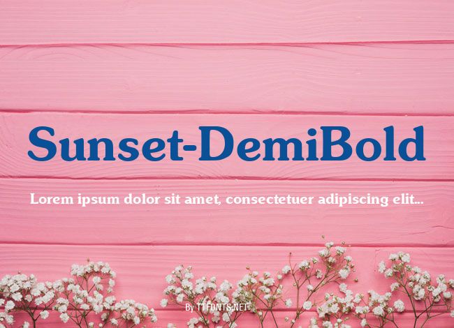 Sunset-DemiBold example