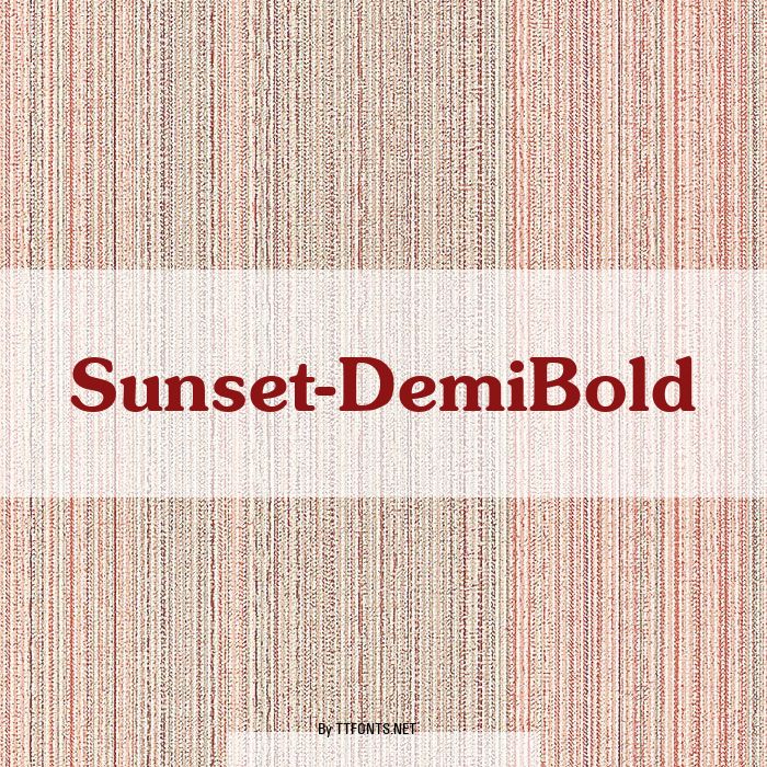 Sunset-DemiBold example