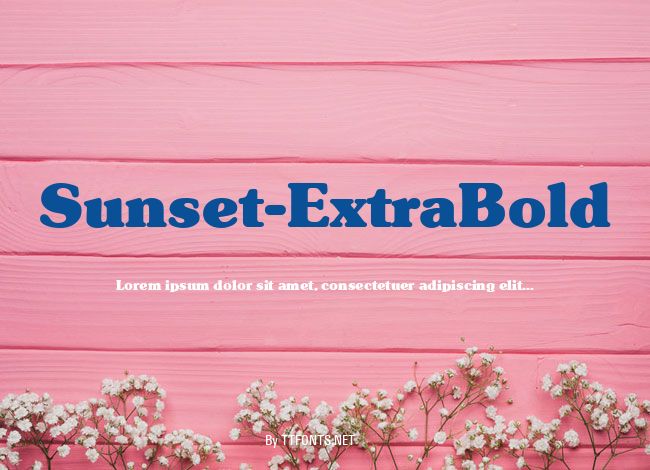 Sunset-ExtraBold example