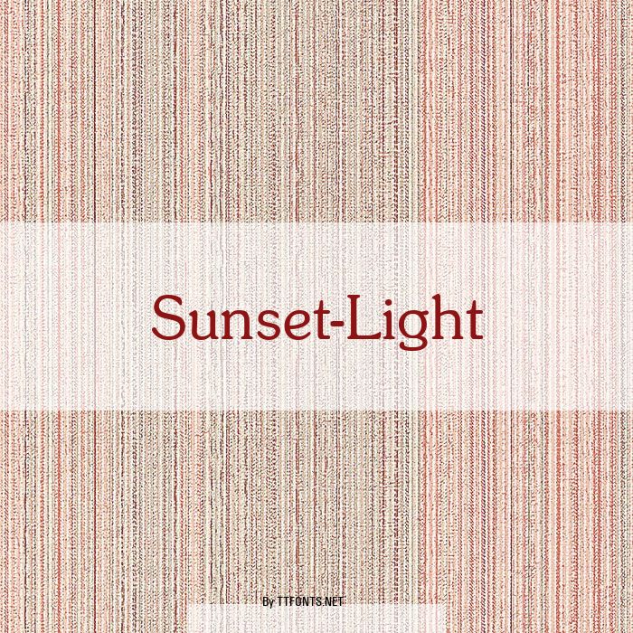 Sunset-Light example