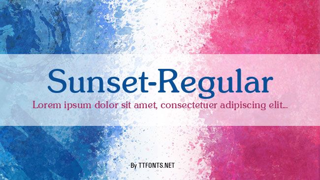 Sunset-Regular example