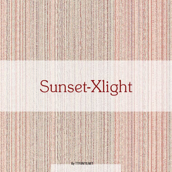 Sunset-Xlight example