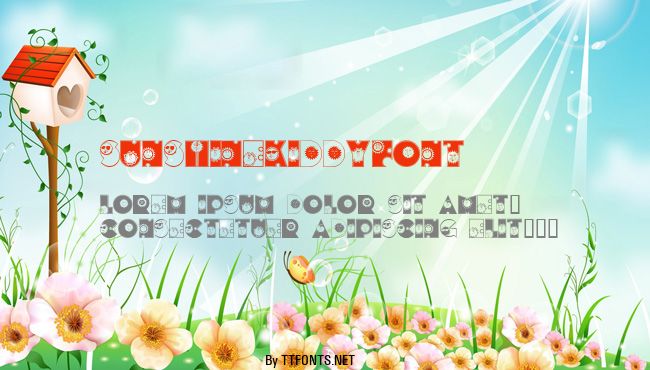 SunshineKiddyFont example