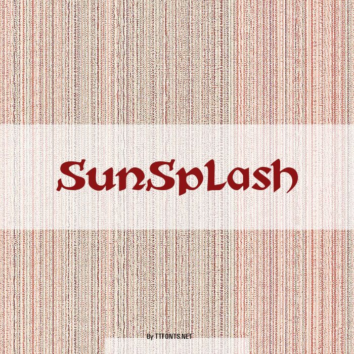 SunSplash example