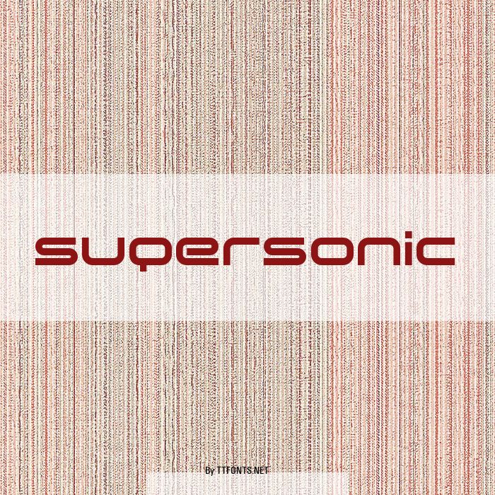 supersonic example