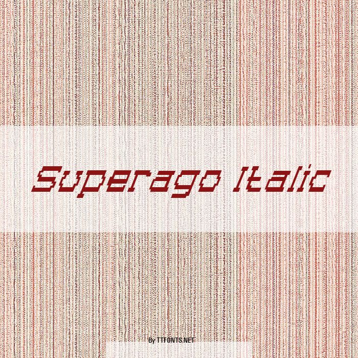 Superago Italic example
