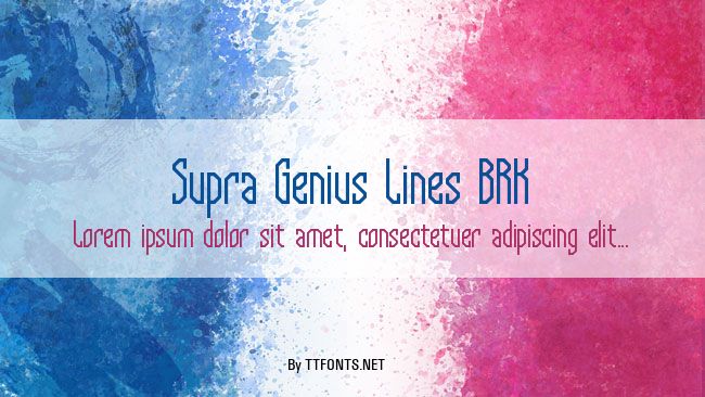 Supra Genius Lines BRK example