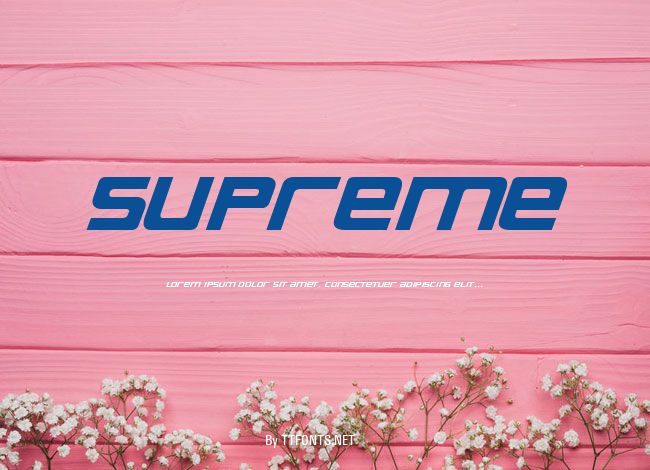 Supreme Regular truetype font