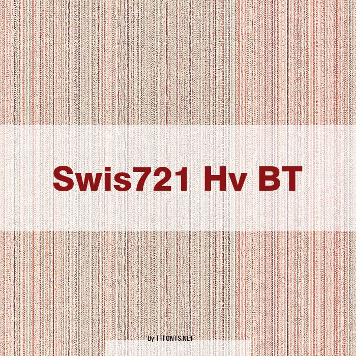 Swis721 Hv BT example