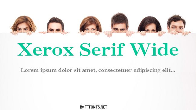 Xerox Serif Wide example