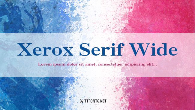 Xerox Serif Wide example