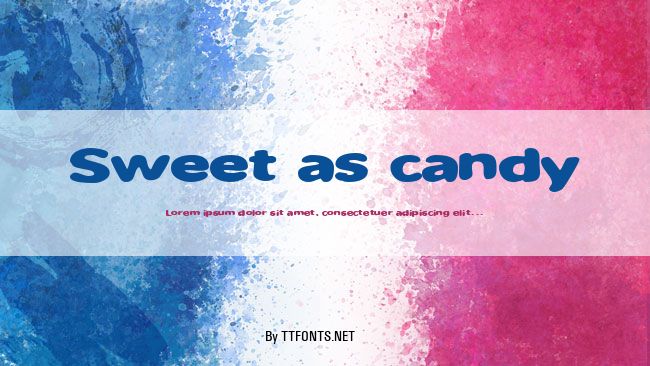 Sweet as candy example