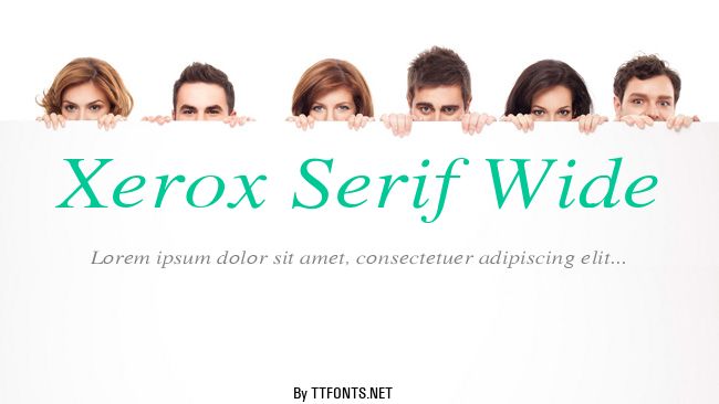 Xerox Serif Wide example