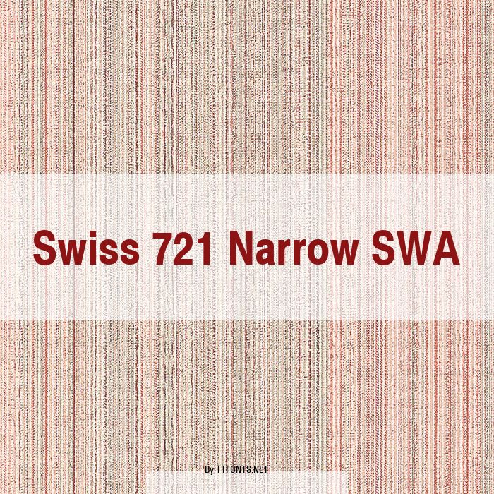 Swiss 721 Narrow SWA example